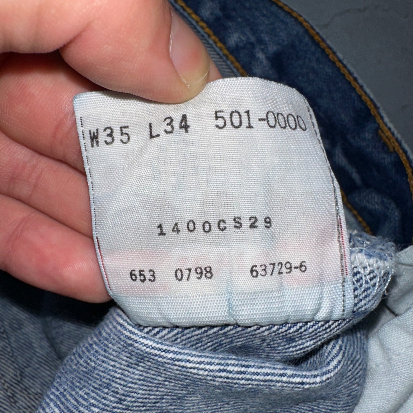 Levis 501 Vintage 90s USA XX Straight Leg Jeans Blue Med Wash 35x34 Act 33x30