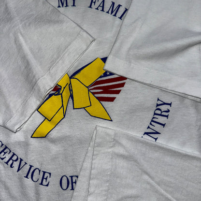 Support Our Troops VTG T Shirt Hanes Single Stitch Desert Storm Army Love USA