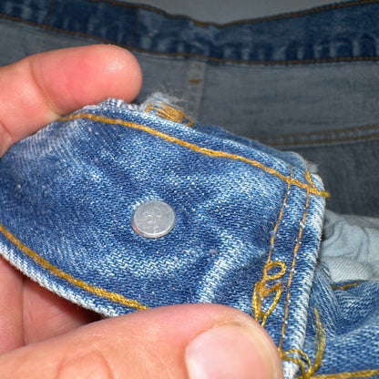 Levis 501 Vintage 80s USA XX Straight Leg Jeans Blue Light Wash 36x32 Act 34x32