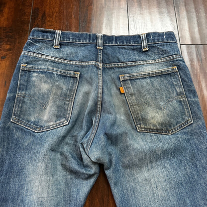 VTG 80s Levis Orange Tab 646 Bell Bottom Flares 33x31 Act 31x30 1980s 501