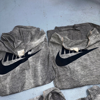Nike 70s Lot of 8 VTG T Shirt Orange Tag Gray Swoosh Soft Chopped Front Team