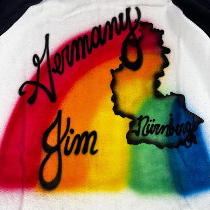 Germany Raglan 80s Rainbow VTG T Shirt Cool Graphic Jim Memory Travel Europe XL
