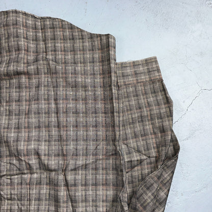 Vintage 90s Ralph Lauren Chaps 15 Plaid Shirt Grey Country Cottons Classic