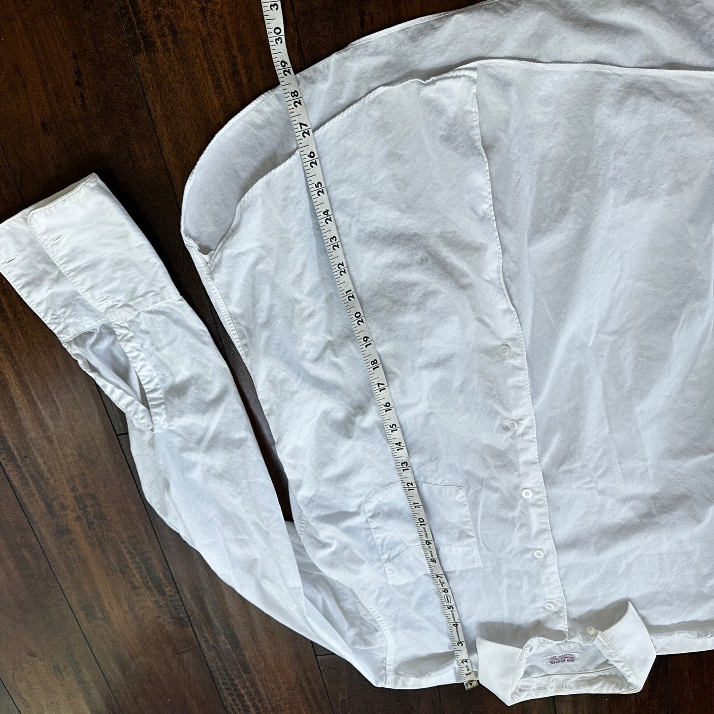 Vintage Van Heusen Century 300 Men's Button Up Dress Shirt Size 15 1960s 60s