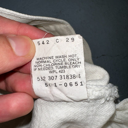 Levis 501 Vintage 80s USA XX Straight Leg Jeans White Light Wash 34x32 Act 31x31