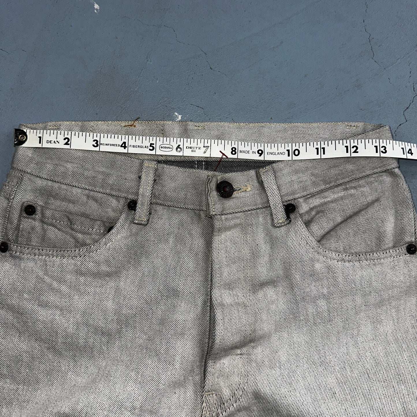 Levis 501 Vintage 80s USA XX Straight Leg Jeans Gray Light Wash 28x32 Act 27x31