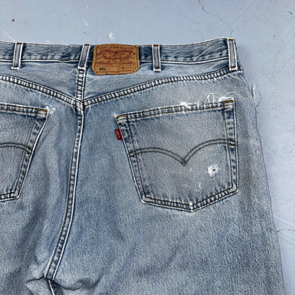 Levis 501 Vintage 90s Mexico Straight Leg Jeans 40x32 Y2K Light Wash Act 38x30