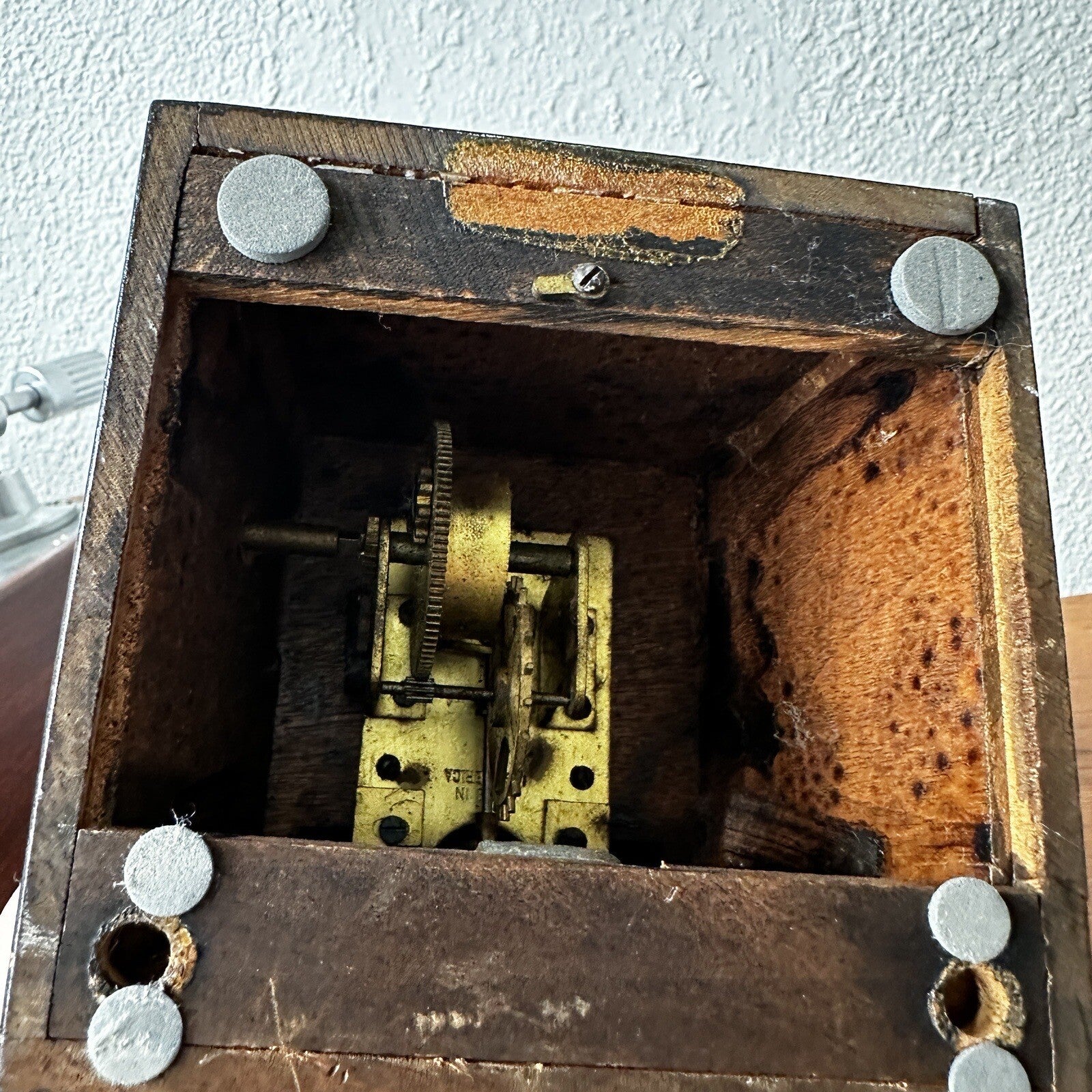 Hollande Angleterre Improved Maelzel Metronome Windup Wood Vtg Antique Paris