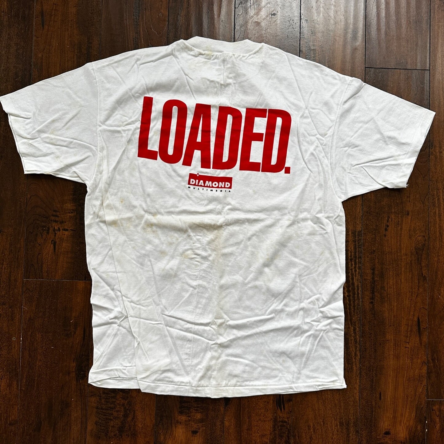 Diamond LOADED Multimedia Vintage T Shirt 90s Hanes Single Stitch Rap Funny
