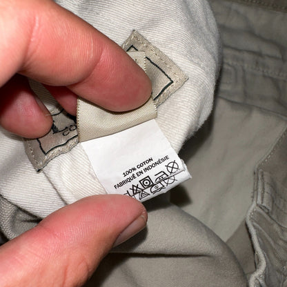 Vintage LL Bean Mens 36x30 Light Stonewashed Cargo Pants Trousers Beige 90s