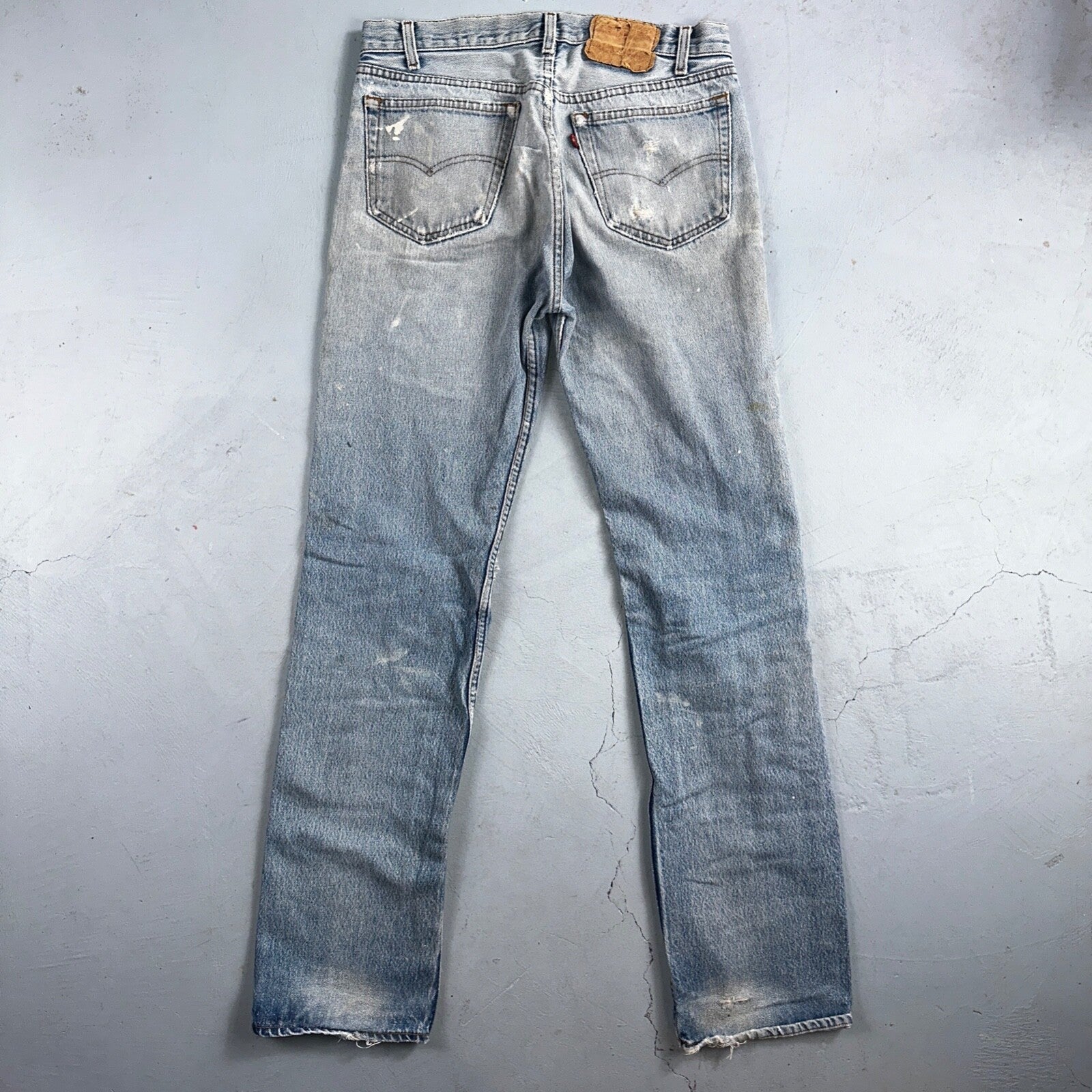 Levis 501 Vintage 80s USA XX Straight Leg Jeans Blue Thrashed 33x38 Act 31x33