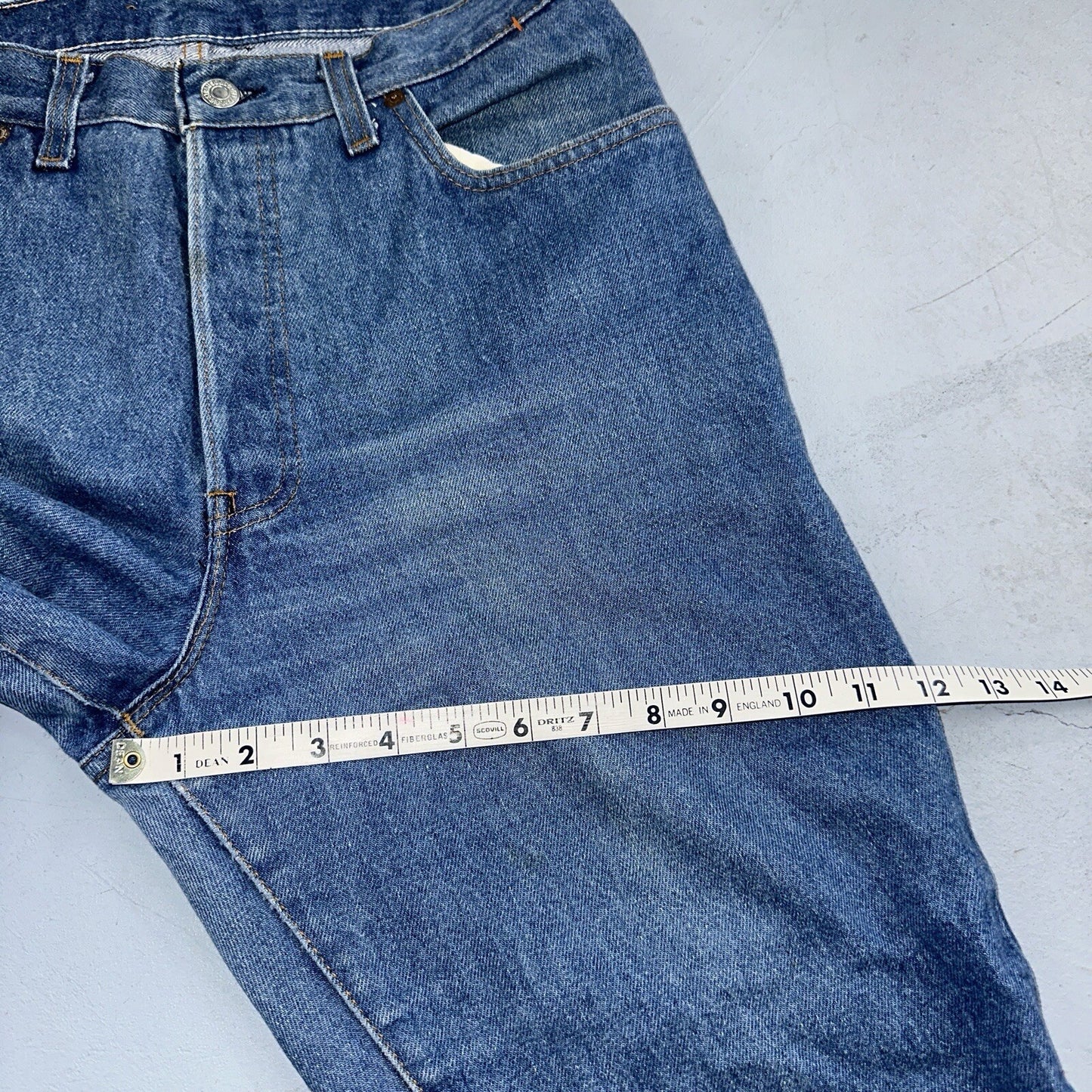 Levis 501 Vintage 80s USA XX Straight Leg Jeans Blue Med Wash High Rise 29x32