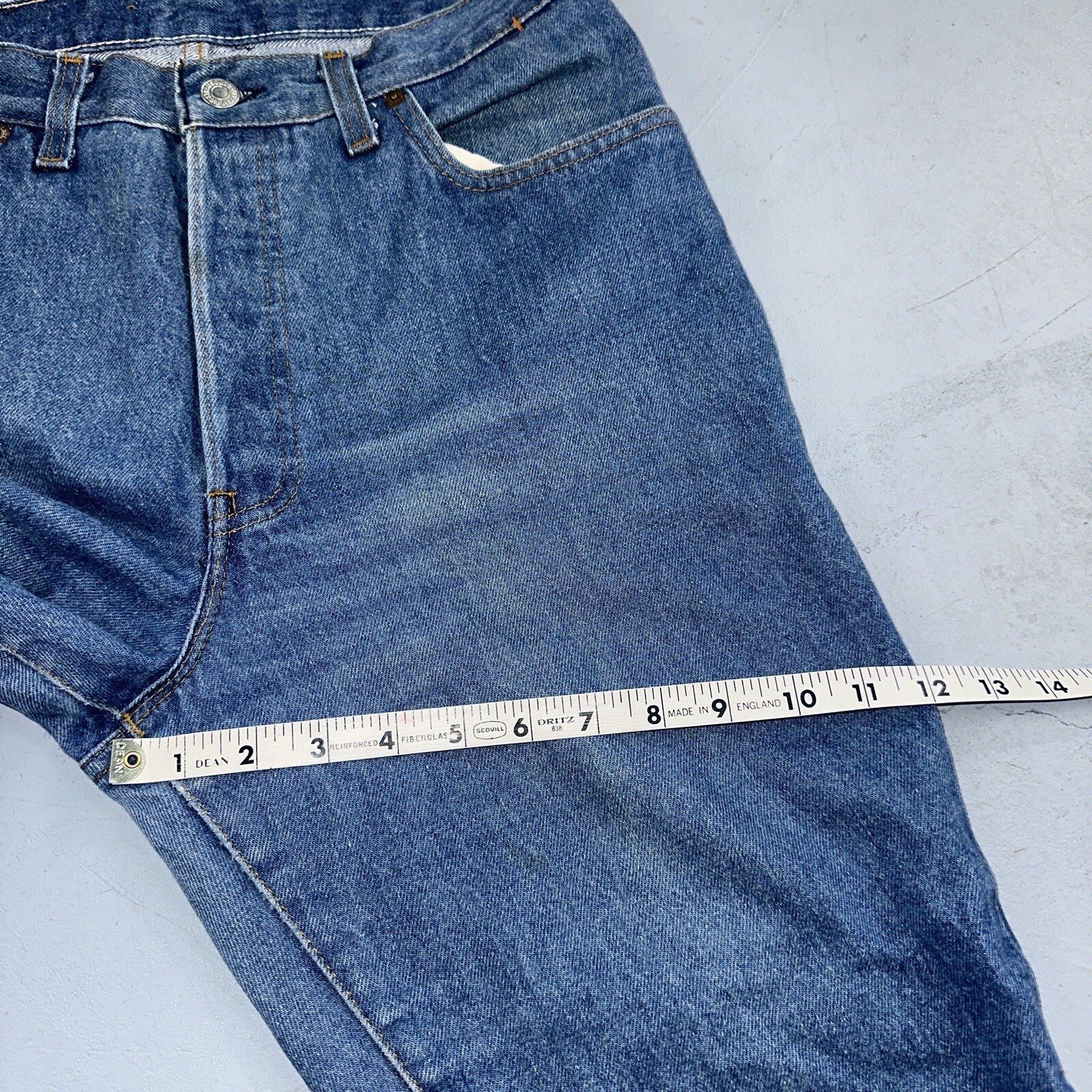 Levis 501 Vintage 80s USA XX Straight Leg Jeans Blue Med Wash High Rise 29x32