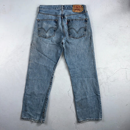Levis 501 Vintage Y2K XX Straight Leg Jeans Blue Med Wash 34x30 Act 32x28