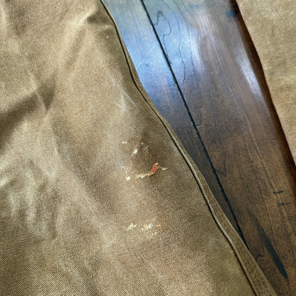 Carhartt DKB Double Knee Duck Unlined Bib Work Tan Brown Overalls 40x27 VTG