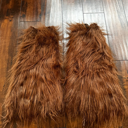 Hot Costume Pair Faux Fur Leg Warmers Womens Party Sexy Chewbacca Cute VTG