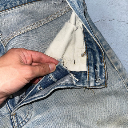 Levis 501 Vintage 80s Redline Selvedge USA XX Jeans Light Wash Worn Act 30x30