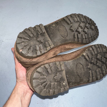 Dunham Waffle Stompers Brown Suede Leather Hiking Boots VTG Italy Size 7.5