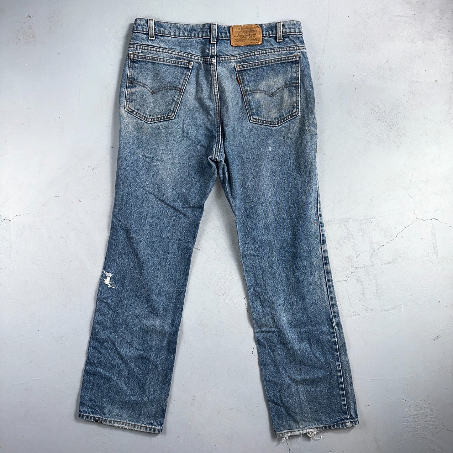 Levis 517 Vintage 80s USA Orange Tab Bootcut Flare Blue Worn Jeans Act 34x30
