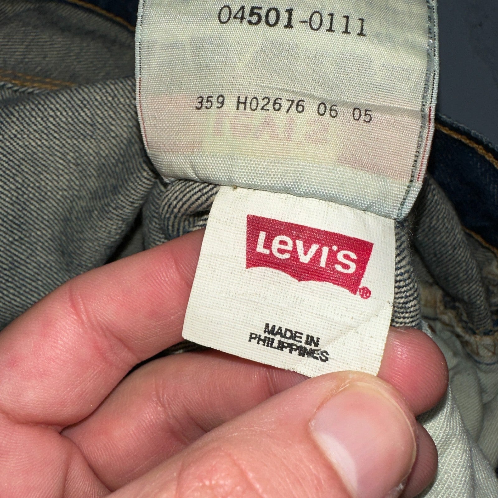 Levis 501 Vintage 90s XX Straight Leg Jeans Y2K Med Wash 34x34 Act 33x34