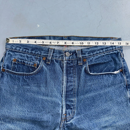 Levis 501 Vintage 80s USA XX Straight Leg Jeans Blue Med Wash 33x32 Act 30x27