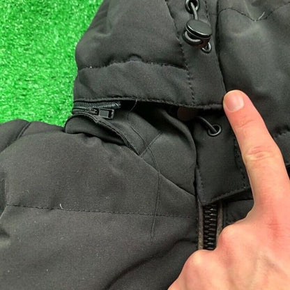 Vince Camuto Men's Hooded Down Puffer Jacket Small Black Warm To Vest Winter