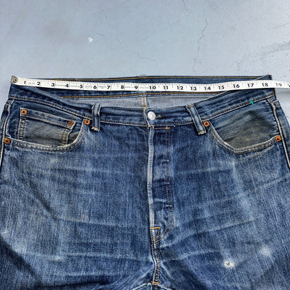 Levis 501 Y2K XX Straight Leg Jeans Blue VTG Med Wash 36x34 Act 37x32