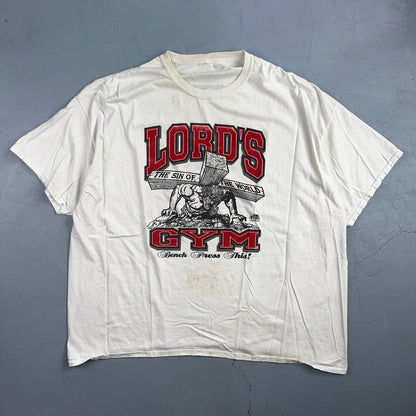 Rare Vintage 90s Living Epistles Lords Gym Graphic Jesus AOP Shirt 2XL Rap Band