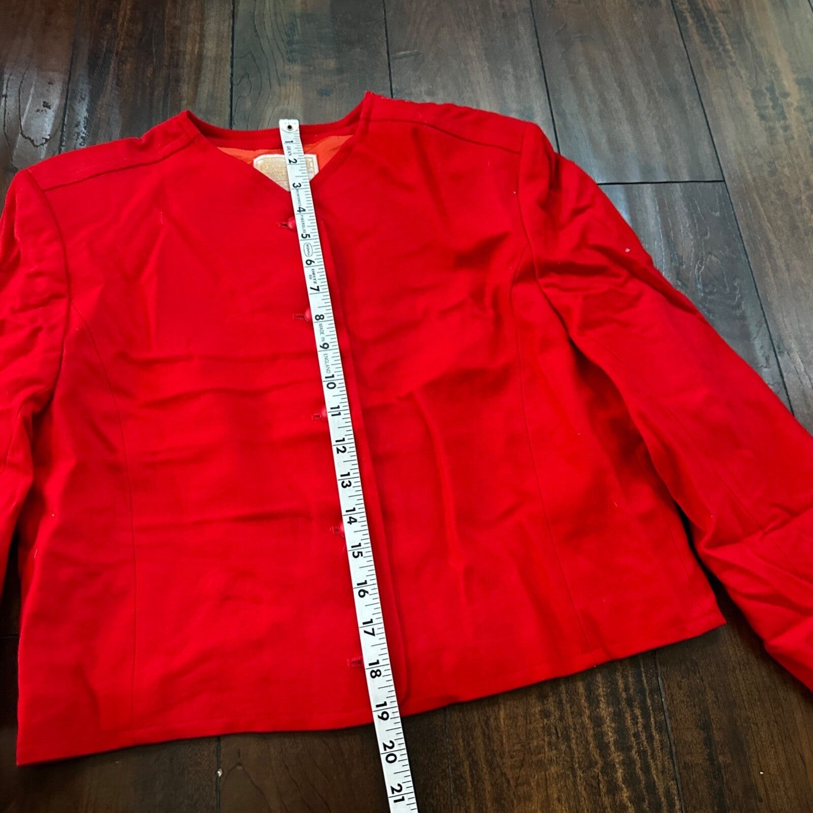 VTG Pendleton Women’s 100% Virgin Wool Red Blazer Jacket USA 80s Sweater