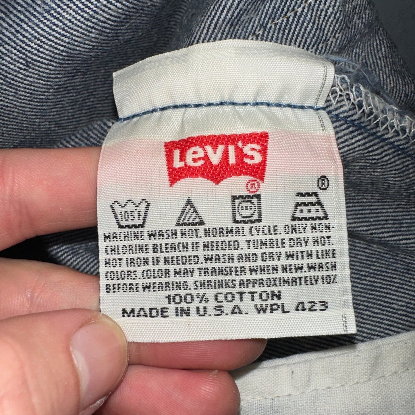 Levis 501 Vintage 90s USA XX Straight Leg Jeans Blue Dark Wash 44x34 Act 41x31