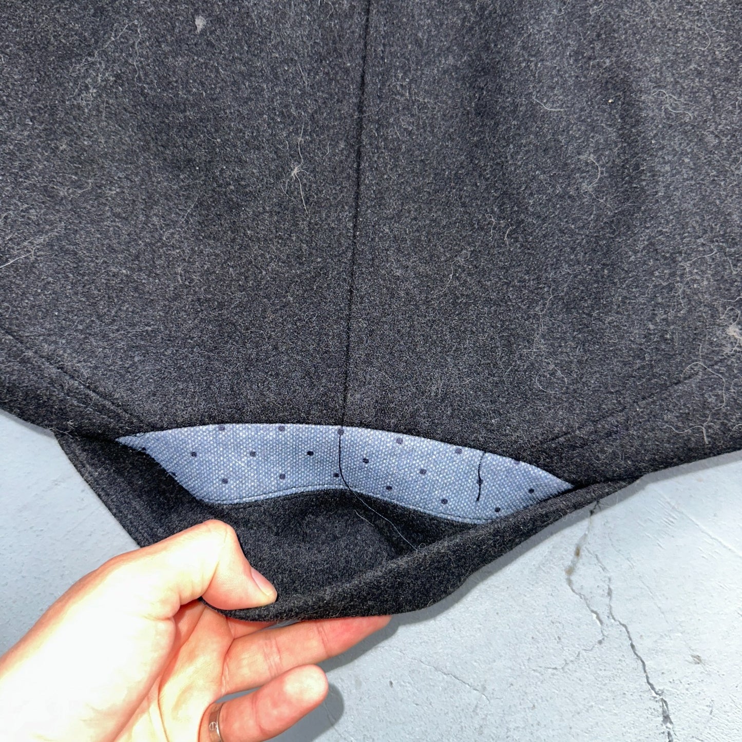 Nautica Men's Size L Double Breasted Wool Blend Collar Peacoat Black NWT $250