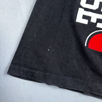 Disney Minnie Mouse 80s AOP VTG T Shirt Big Print Mickey 4XL Black Rap Style