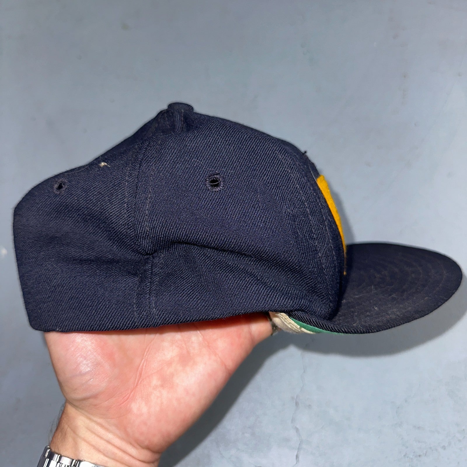 Vintage PMR Snapback Hat Wilson 60s Wool Felt Letters Rare Old School Baseball