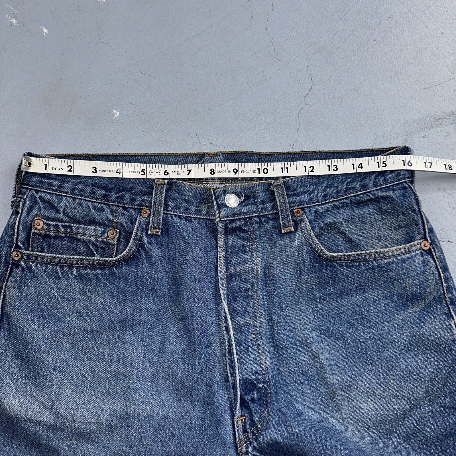 Levis 501 Vintage 80s USA XX Straight Leg Jeans Blue Light Wash 36x40 Act 32x29