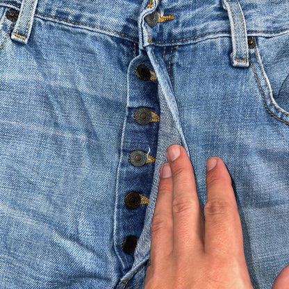 Levis 501 Vintage Y2K 90s XX Straight Leg Jeans Blue Light Wash 38x30 Act 36x30