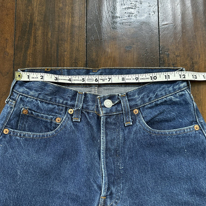 Levis Vintage 80s Redline Selvedge USA 501 XX Jeans 66 70s Dark 28x34 Act 24x25