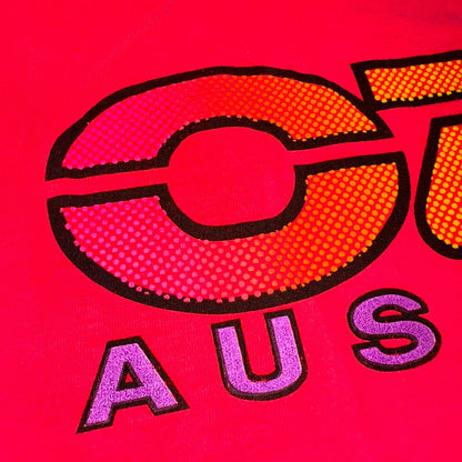 VTG 90s Ozzy Australia Single Stitch T-Shirt Men's Large Neon Pink Surf USA Rare