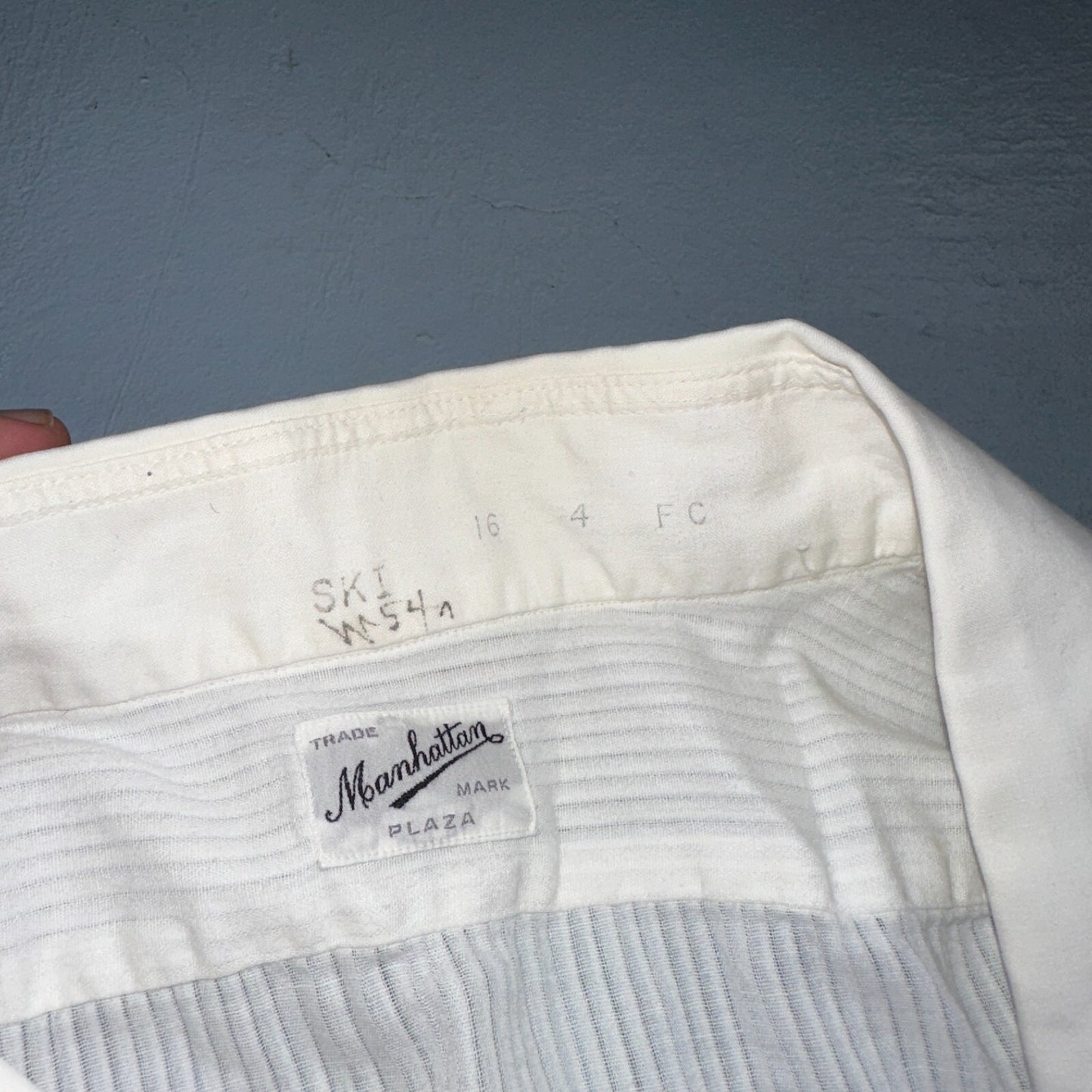 Manhattan Plaza VTG 20S 30S Mens 16 White Dress Bib Tuxedo Shirt Antique 1920s