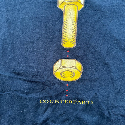 Rush Counterparts Tour Y2K Screw Vintage T Shirt Anthem 1994 Music Band Art