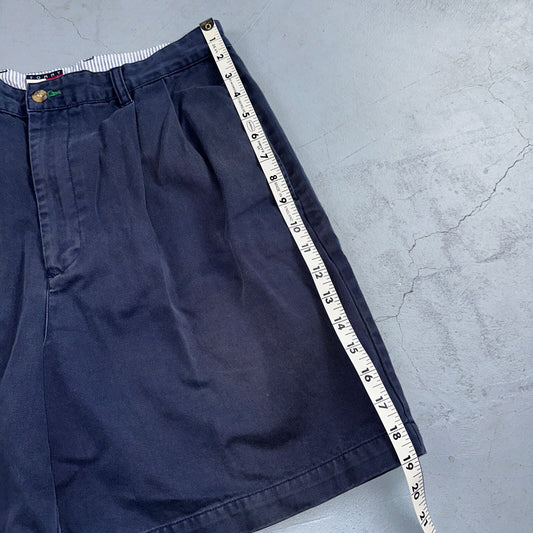 Tommy Hilfiger Chino Shorts Mens Size 34 Navy 100% Cotton Vintage 1990s Y2K