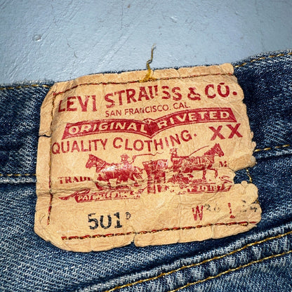 Levis 501 Vintage Y2K XX Straight Leg Jeans Blue Light Wash 34x34 Act 33x33