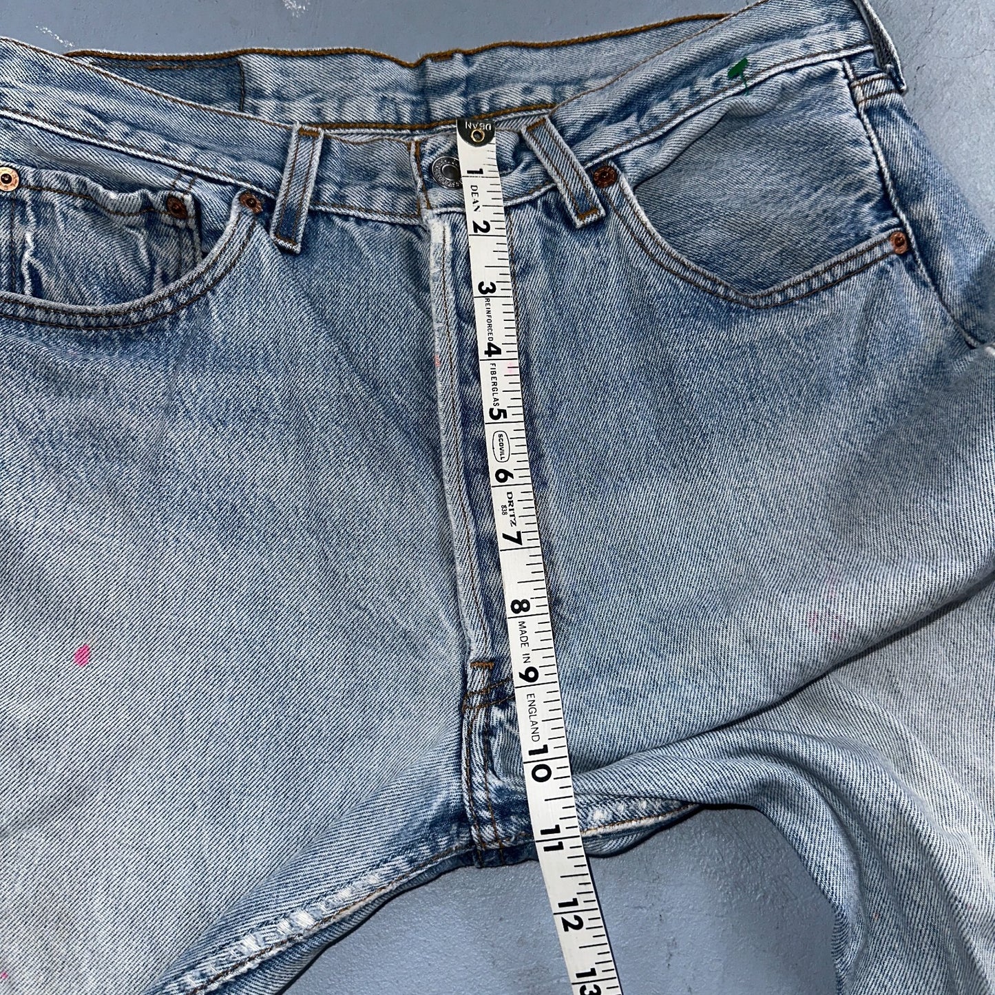 Levis 501 Vintage 90s Mexico Straight Leg Jeans 33x34 Y2K Light Wash Act 30x29