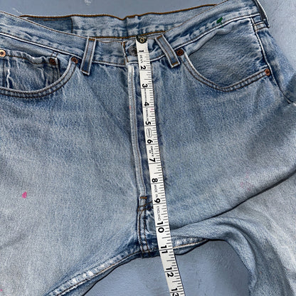 Levis 501 Vintage 90s Mexico Straight Leg Jeans 33x34 Y2K Light Wash Act 30x29