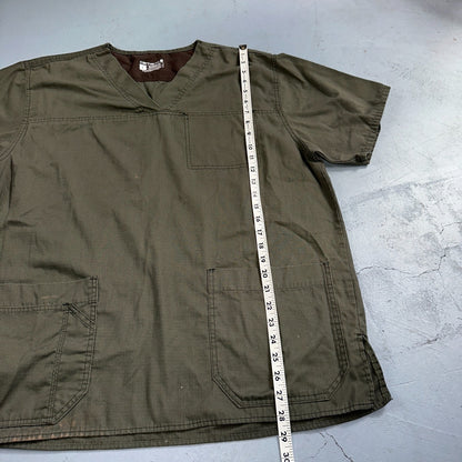 Carhartt C15208 Men's Scrub Top Shirt Multi Pocket Size L Olive Green