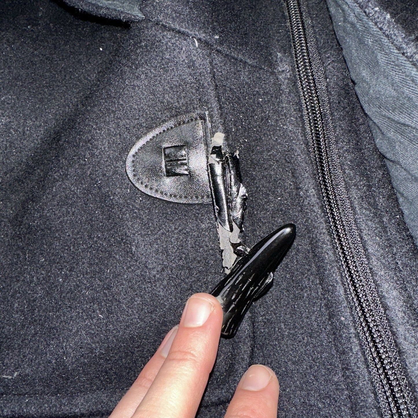 L.L. Bean Men S US Navy Anchor Collection Toggle Wool Pea Coat Jacket USA VTG