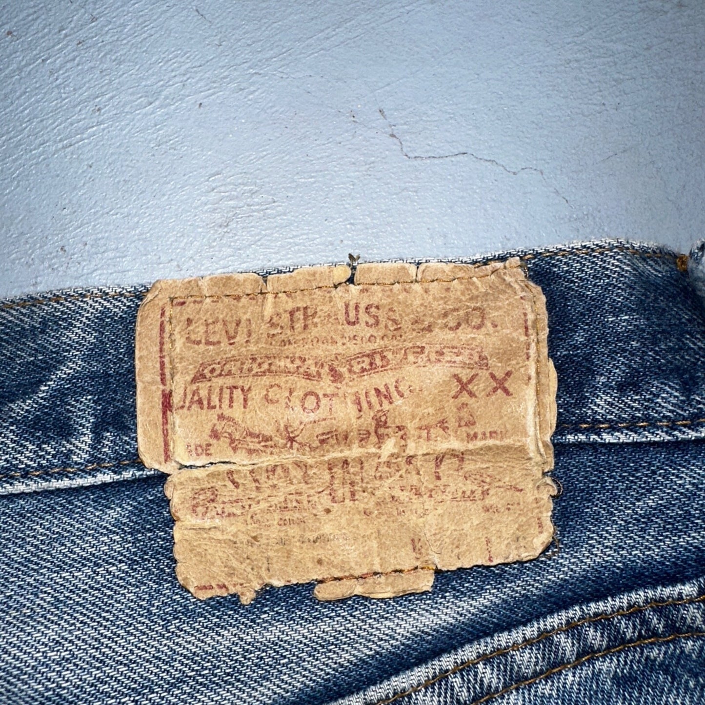 Levis 501 Vintage 80s Redline Selvedge USA XX Jeans Light Wash 34x36 Act 31x33