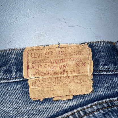 Levis 501 Vintage 80s Redline Selvedge USA XX Jeans Light Wash 34x36 Act 31x33