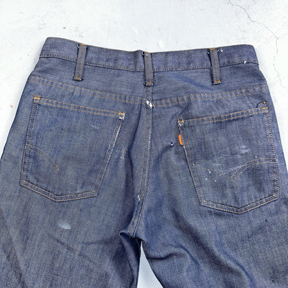 Levis 684 Orange Tab VTG Big Bell Dark Wash Bell Bottom Flare Jeans Sz 29x32