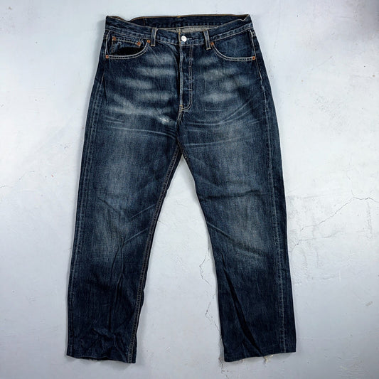 Levis 501 Vintage Y2K XX Straight Leg Jeans Blue Med Wash 34x34 Act 32x28