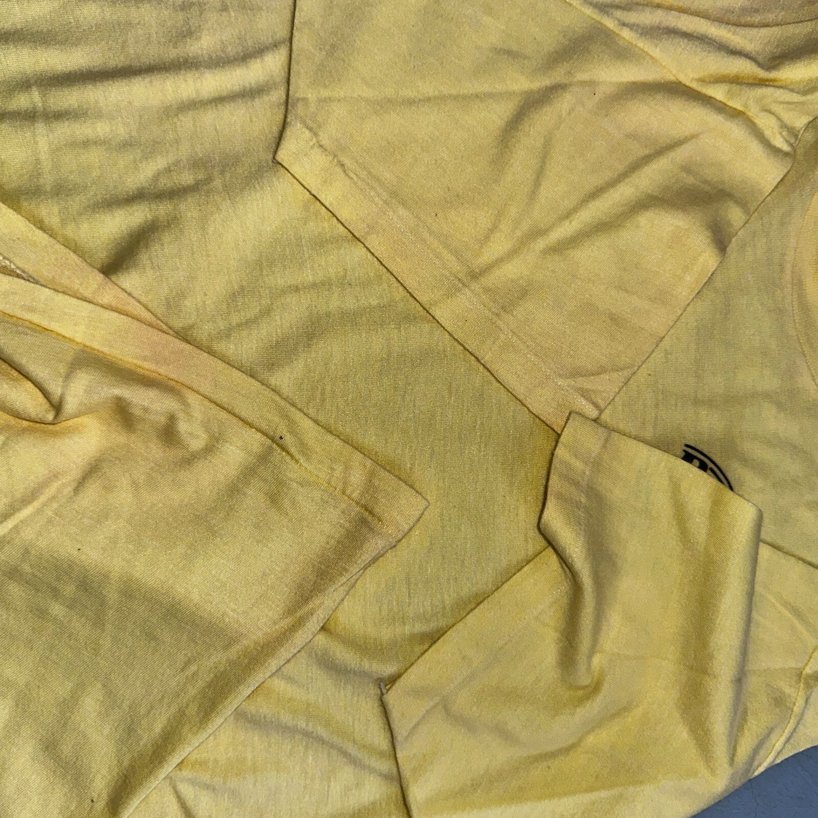 Hanes Bogeys VTG T Shirt Single Stitch Yellow Art Promo Large Classic Fun 50